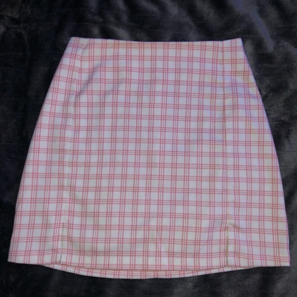 BRANDY PINK PLAID SKIRT